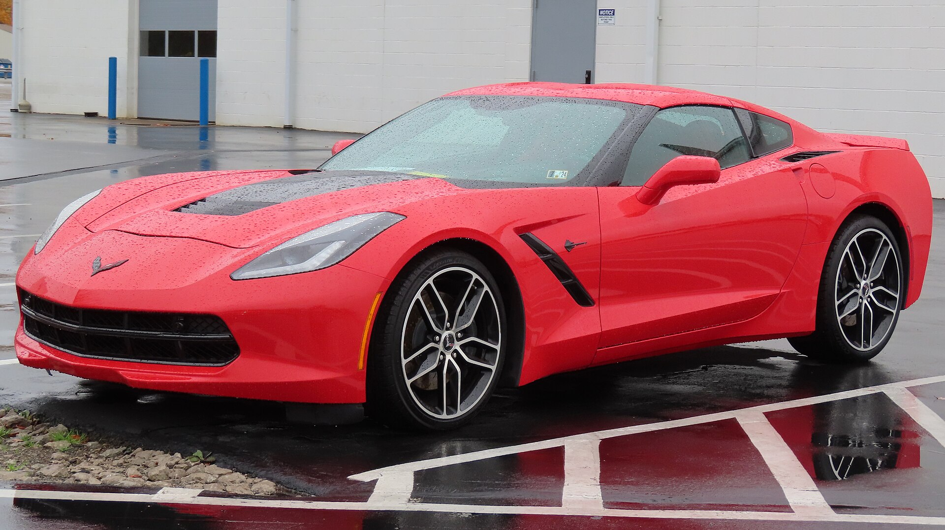 2016 Chevrolet Corvette Stingray 2LT Z51 coupe photographed in New Castle, Pennsylvania. Finished in Torch Red.